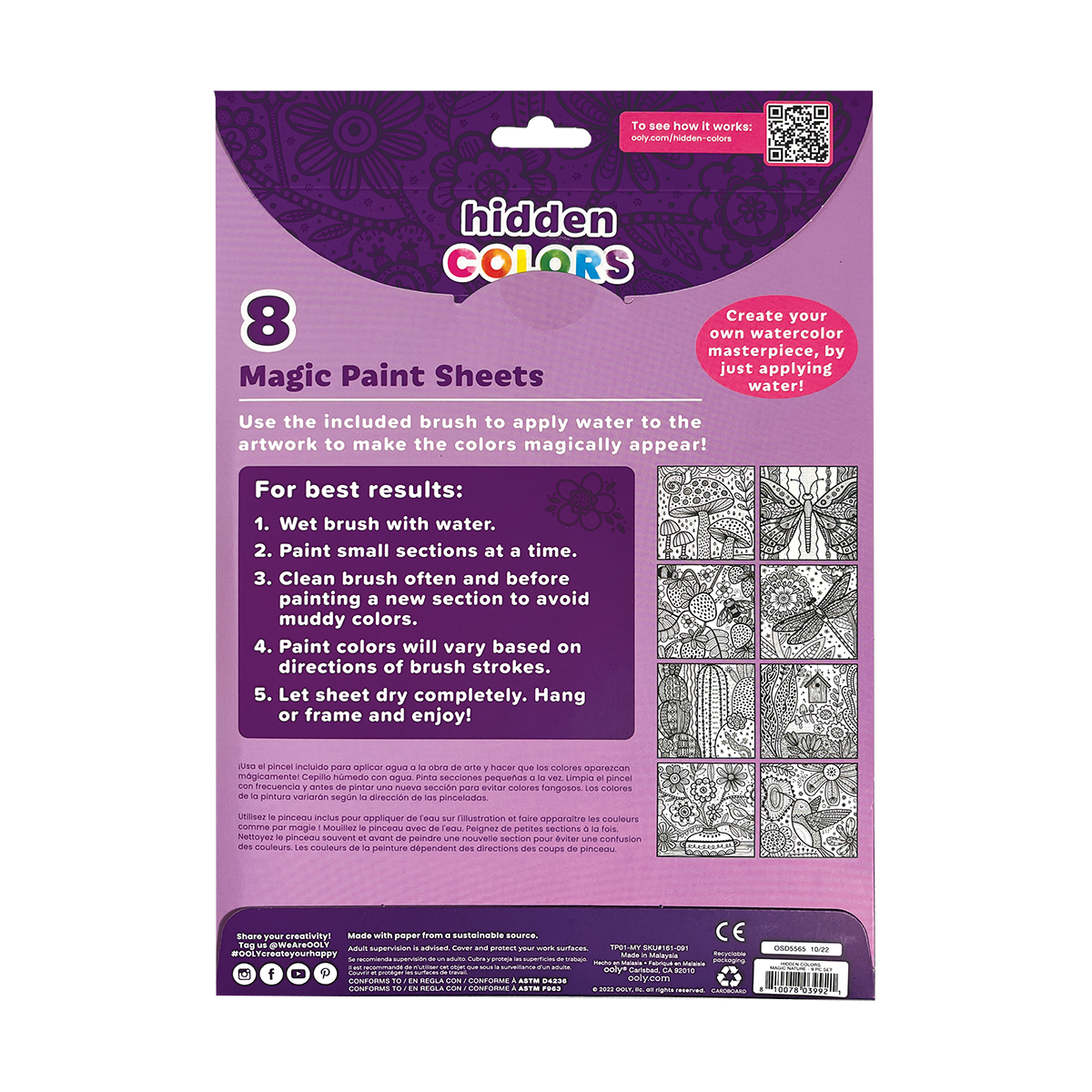 Hidden Colors Magic Paint Sheets - Magic Nature