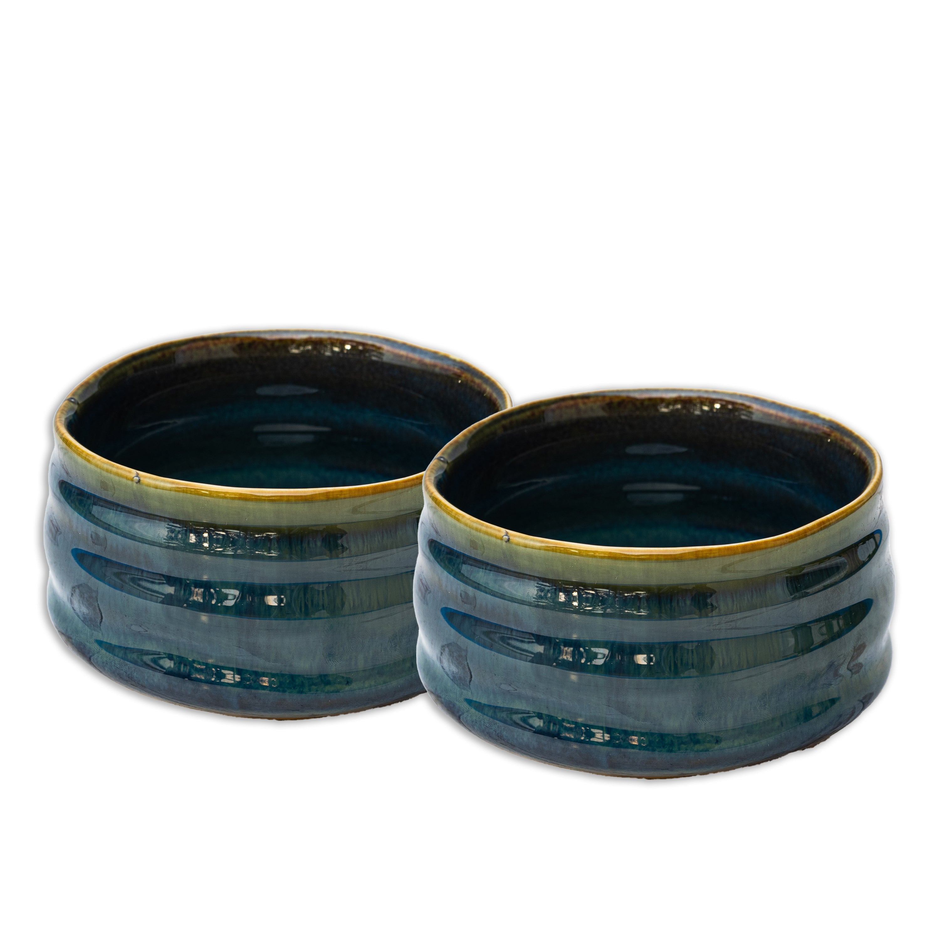 Blue Ceramic Matcha Bowl and Bamboo Whisk Set by Aprika Life