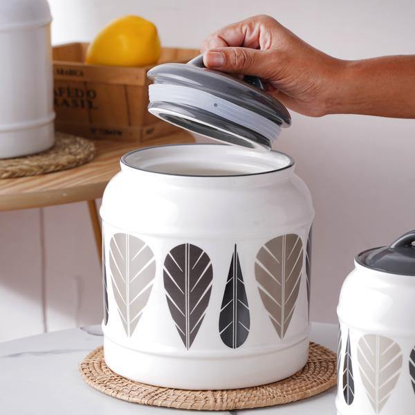 Black Feather Air Tight Jars by Izhar Studio- CA