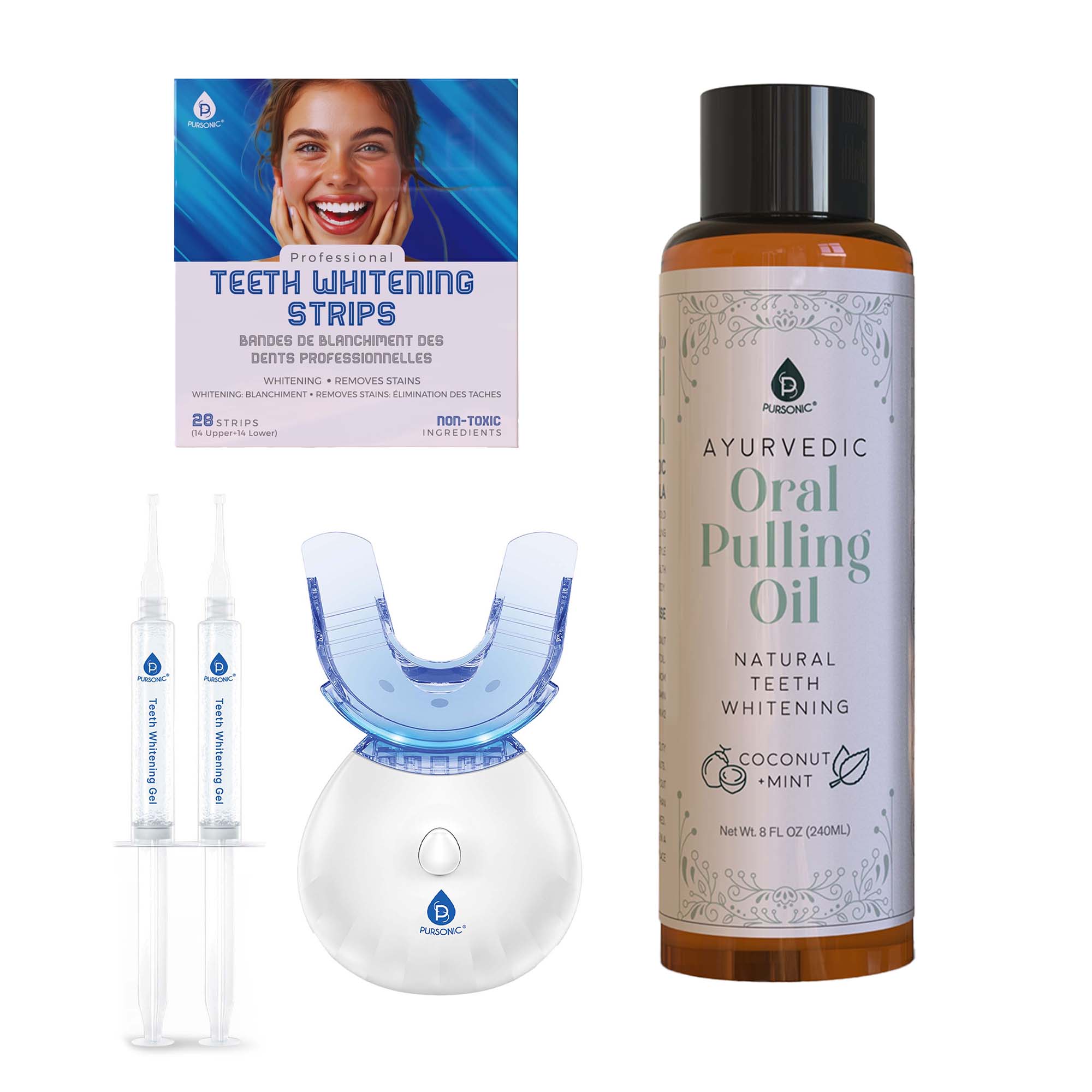 Pursonic Advanced Teeth Whitening & Ayurvedic Oral Care Bundle by Pursonic